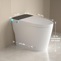 Cuvette ronde intelligente de toilette en céramique électrique automatique haut de gamme avec fonction de télécommande de drainage S-Trap Salle de bain montée au sol
