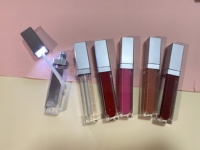 Vente en gros de gloss à lèvres LED mat argenté 7 ml, label privé, sans cruauté, vegan, rouge à lèvres liquide avec miroir