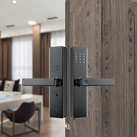 Serrure à levier numérique en aluminium, serrure intelligente avec empreinte digitale, mot de passe, carte-clé, application Tuya, serrure de porte pour la maison, l'hôtel, le bureau