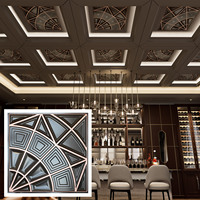 Carrelage de plafond suspendu Panneau décoratif intérieur ignifuge pour hôtel hôpital centre commercial appartement PL86 Couleur cuivre traditionnelle