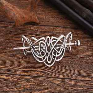 Barrette à cheveux Viking nordique, Nœud Celtique, Wicca, Épingle à cheveux vintage, Accessoires de bijoux de mariage pour femme, Pique à cheveux Nœud Celtique - Product Image 4