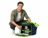 Sac isotherme pour pique-nique pour 2 personnes avec ustensiles et assiettes