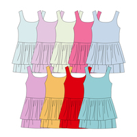 Ensemble de vêtements de sport pour enfants Kerui avec logo personnalisé, jupe tutu tourbillonnante pour filles, ensemble de vêtements de sport, robe de sport en maille pour enfants, tutu en tulle avec short, robes tutu