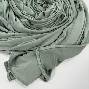 Хиджаб из жидкого трикотажа, этническая Женская шаль, мягкая дышащая жидкая хиджаба, мусульманские женские традиционные шарфы и шали, этнические банданы - Product Image 2