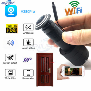 1080P Home an ninh mini lổ nhìn trộm <span class=keywords><strong>ip</strong></span> <span class=keywords><strong>Camera</strong></span> V380 P2P phát hiện chuyển động TF Khe cắm thẻ RTSP Wifi cửa mắt lỗ 3mpp <span class=keywords><strong>video</strong></span> CMOS - Product Image 1