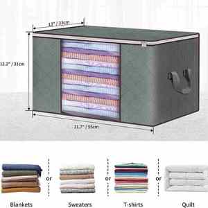 Classic Foldable Eco-Friendly Durable <b>Vacuum</b> Compression Storage <b>Bag</b> with Window for Quilt Clothes Bedding Wardrobe Use - Product Image 2