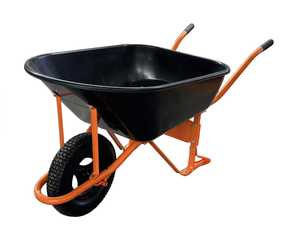 ट्रपर 6cbf प्लास्टिक ट्रे भारी शुल्क उद्योग का निर्माण ओम कारखाने से पेनुमेटिक व्हील के साथ व्हीलबैरो - Product Image 2