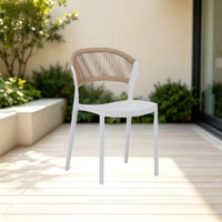 Chaise de salle à manger moderne et simple en plastique, empilable, pour restaurant, café, bistrot, maison, bar, bureau, école, usage domestique, en matériau PP