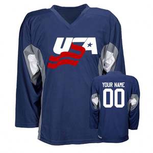 Vente en gros Maillot de hockey en ligne réversible Chemises de hockey à roulettes vierges Maille en polyester Maillot de hockey sur glace personnalisé vintage de marque - Product Image 6