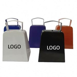 Campanas de vaca de 4 pulgadas, percusión manual, campanas ruidosas para animar en eventos deportivos, partidos de fútbol, bodas, con asa - Product Image 1