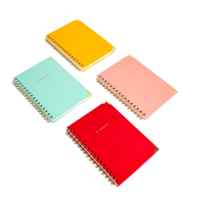 Carnets de notes personnalisés imprimés format A5, reliés par fil, style spirale, couverture en papier et en cuir, pour cadeau