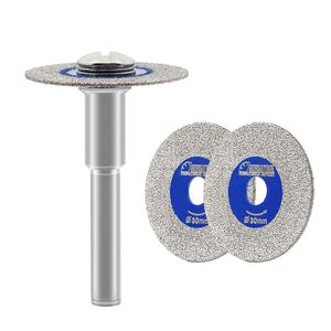 Petite lame de scie à graver <span class=keywords><strong>diamant</strong></span>ée 30/40/50mm <span class=keywords><strong>avec</strong></span> tige de 6mm, <span class=keywords><strong>disque</strong></span> de découpe pour découpe de carreaux de céramique et de jade - Product Image 1
