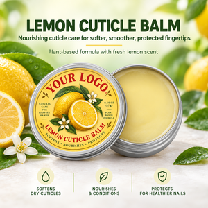Baume à ongles hydratant et nourrissant 3-en-1 à la cire d'abeille et au citron, à base de plantes, pour cuticules sèches, rugueuses et irrégulières - Product Image 1