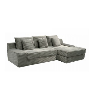 Canapé <span class=keywords><strong>convertible</strong></span> moderne de luxe en velours en forme de U, deux places, sans dossier, avec fonctions réglables, design durable pour salon et hôtel - Product Image 5