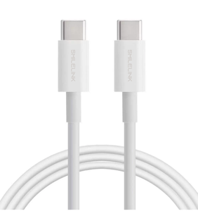 Cable de 100W 20V 5A con revestimiento de TPE, tacto suave, carga rápida, transferencia de datos <span class=keywords><strong>USB</strong></span> 2.0, certificado CE/FCC/RoHS, OEM ODM, <span class=keywords><strong>1m</strong></span> de longitud, blanco, personalizado - Product Image 1