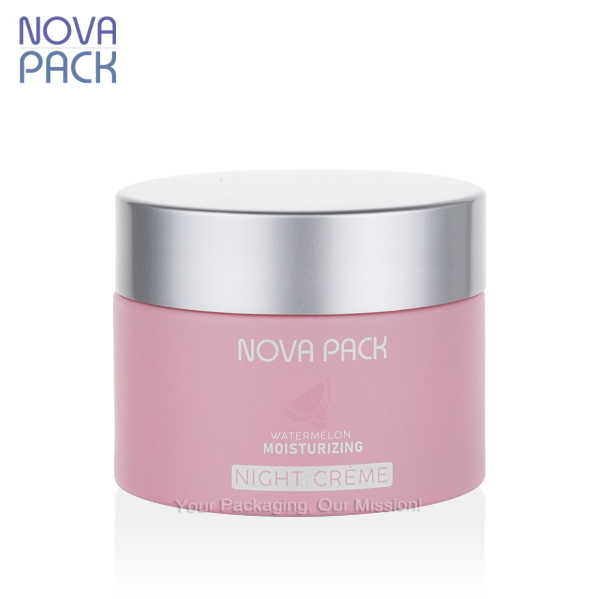 ขวดสีชมพูด้าน + ฝาสีเงิน