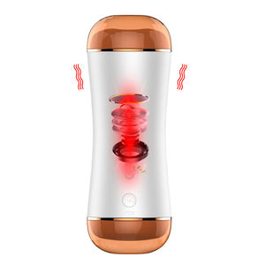 Günstiger Preis Wasserdicht Realistische Handheld Oral Silikon Vagina Vibrierende Sexspielzeug Pussy Vibrator Für Männer Masturbation - Product Image 6