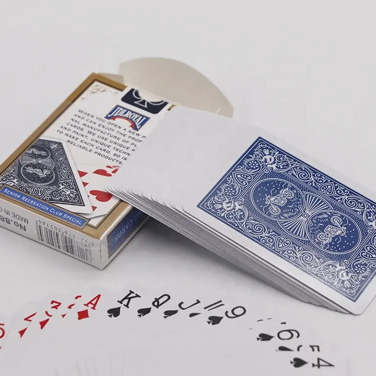 Custom Poker Cards Cheap Price Hot Sale Cartoon Design Printing Sale Red Blue New Paper Playing Cards