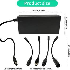 Nouvel adaptateur secteur coloré TY-260313, AC 100-240V, noir, DC 42V 2A, accessoires pour trottinette électrique, prise US/EU/UK pour 24-36V - Product Image 2