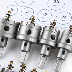 Naipu 10 cái máy cưa lỗ TCT có đầu nhọn cacbua 16-53mm Bộ máy cưa lỗ Lõi dao cắt kim loại dùng cho gia công kim loại hợp kim thép không gỉ - Product Image 4