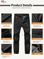 TIMETEX-Pantalon de randonnée extérieur imperméable pour homme, construction souple et extensible, pour le camping et le trekking