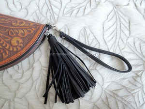 Cartera de mano de piel auténtica de lujo para mujer al por mayor, minicaja Vintage Bohemia hecha a mano, moda única para bodas informales - Product Image 2