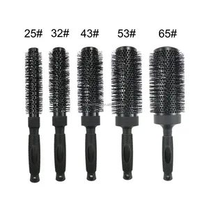 Private Label Customized Color Whole Sale Price Extra Long Round Ceramic Anti static Hair Salon Thermal Hair Brush