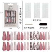 Ongles en acrylique longs et carrés, motif papillon bleu, couvrance totale, 30 pièces/boîte, pré-conçus pour femmes et filles, application sur les doigts