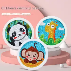 New wholesale 5D Diamond Painting set for Kids with Wooden Frame, Diamond Arts and Crafts for Kids Gem Painting Kit