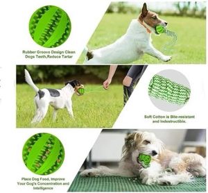 Mainan Anjing Kingtale dari Tali Kapas, Bola Berlubang, Tahan Gigitan, Tali Kapas Interaktif untuk Hewan Peliharaan - Product Image 5