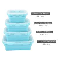 Contenants de stockage alimentaire en silicone pliables, lot de 4, boîte à lunch bento pliable, compatible micro-ondes, gain de place pour la cuisine