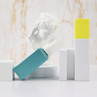 Bouteilles de lotion et de toner personnalisées en plastique PET transparent vert pour soins de la peau, 100 ml, 150 ml