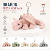 Peluche Dragon Mignonne et Porte-clés, Poupée en Peluche Douce, Mini Dragon Breloque de Sac, Cadeau pour Enfants, Vente en Gros