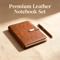 Articles cadeaux promotionnels de luxe en gros : ensemble cadeau d'affaires personnalisable avec carnet, stylo et bouteille isotherme