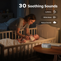 Machine à bruit blanc 1Mii Baby avec Bluetooth 5.1, mini amplificateur, veilleuse et alarme, portable pour le sommeil