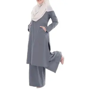OEM индивидуальная Исламская одежда, однотонное Макси-платье для ближневосточного региона, женское мусульманское платье Абая, оптовая продажа из Дубая