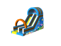 Toboggan aquatique gonflable sur le thème du dauphin pour les événements en plein air