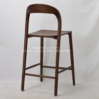 Grande-bretagne vente chaude en bois noyer couleur jambes hautes Restaurant maison Bar lait thé boutique Bar tabouret accoudoir salle à manger chaise NEVA chaise