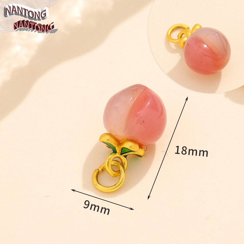 9 Pink Jade Bead Pendant