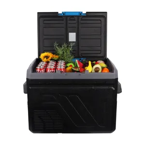 50L kaliteli 12v tek/çift soğutma sistemi dondurucu araba dondurucu buzdolabında içecekler gıda piknik seyahat için