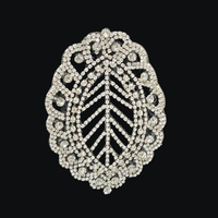 Patch ovale en strass pour vêtements et jupes inspirés de la nature, style vert, applique en strass faite à la main pour le bricolage