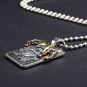 BOCAI <span class=keywords><strong>para</strong></span> Original Retro tailandés Hip Hop Punk colgante <span class=keywords><strong>de</strong></span> moda S925 plata Poker King payaso <span class=keywords><strong>para</strong></span> <span class=keywords><strong>hombres</strong></span> aleación chapada en oro <span class=keywords><strong>regalos</strong></span> elegantes - Product Image 5