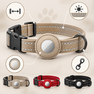 Collar Reflectante Ajustable para Mascotas con Soporte para AirTag, para Perros y Gatos, Accesorio Antipérdida para Rastreo de Mascotas - Product Image 4