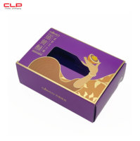 Usine personnalisé en gros chocolat beignets Pizza Dessert boîtes à tiroirs coulissants boîtes d'emballage en carton blanc avec fenêtre transparente