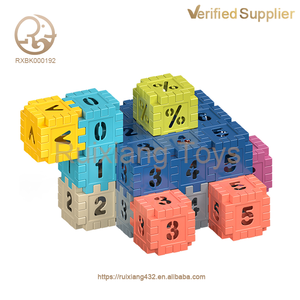 Ensemble de blocs en plastique ABS bricolage pour enfants jouet éducatif d'apprentissage STEM pour l'utilisation assemblée de la construction de l'alphabet <span class=keywords><strong>math</strong></span>ématique - Product Image 4