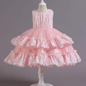 ชุดเดรสเด็กผู้หญิงแบบไม่มีแขนไล่สี สำหรับงานวันเกิด อายุ 2-12 ปี กระโปรงปักลายฟูฟ่อง สำหรับงานพรอม - Product Image 1