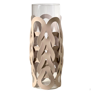 Portavaso in Pelle Intrecciata da Tavolo, Custodia per Bottiglie in Vetro, Decorazione per Casa e Hotel - Product Image 5