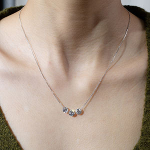 สร้อยคอเพชรทรงกลม Messi Jewelry รุ่น MSN-958 ทองคำขาว 9K มีสินค้าในสต็อก - Product Image 5