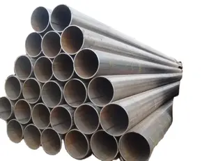 Haute qualité Mme Steel Erw carbone Astm A53 tuyau en fer noir soudé Sch40 tuyau en acier sans soudure 14 pouces tuyau en acier au carbone