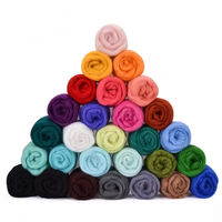 20g 130 Colors Needle Felting Wool Chunky Knitting Roving Yarn for Felted Wool DIY Graduation Valentine's Day Non-Toxic Fast